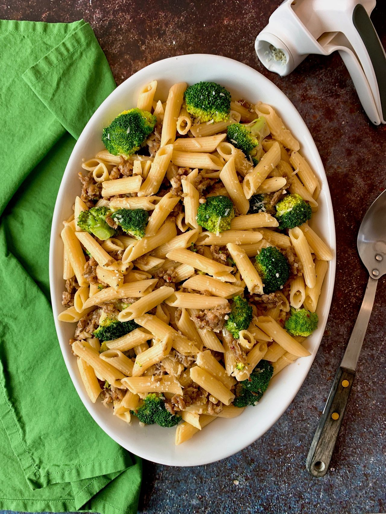 pasta with sausage and broccoli