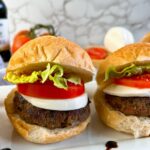 beef sliders with tomato and mozzarella