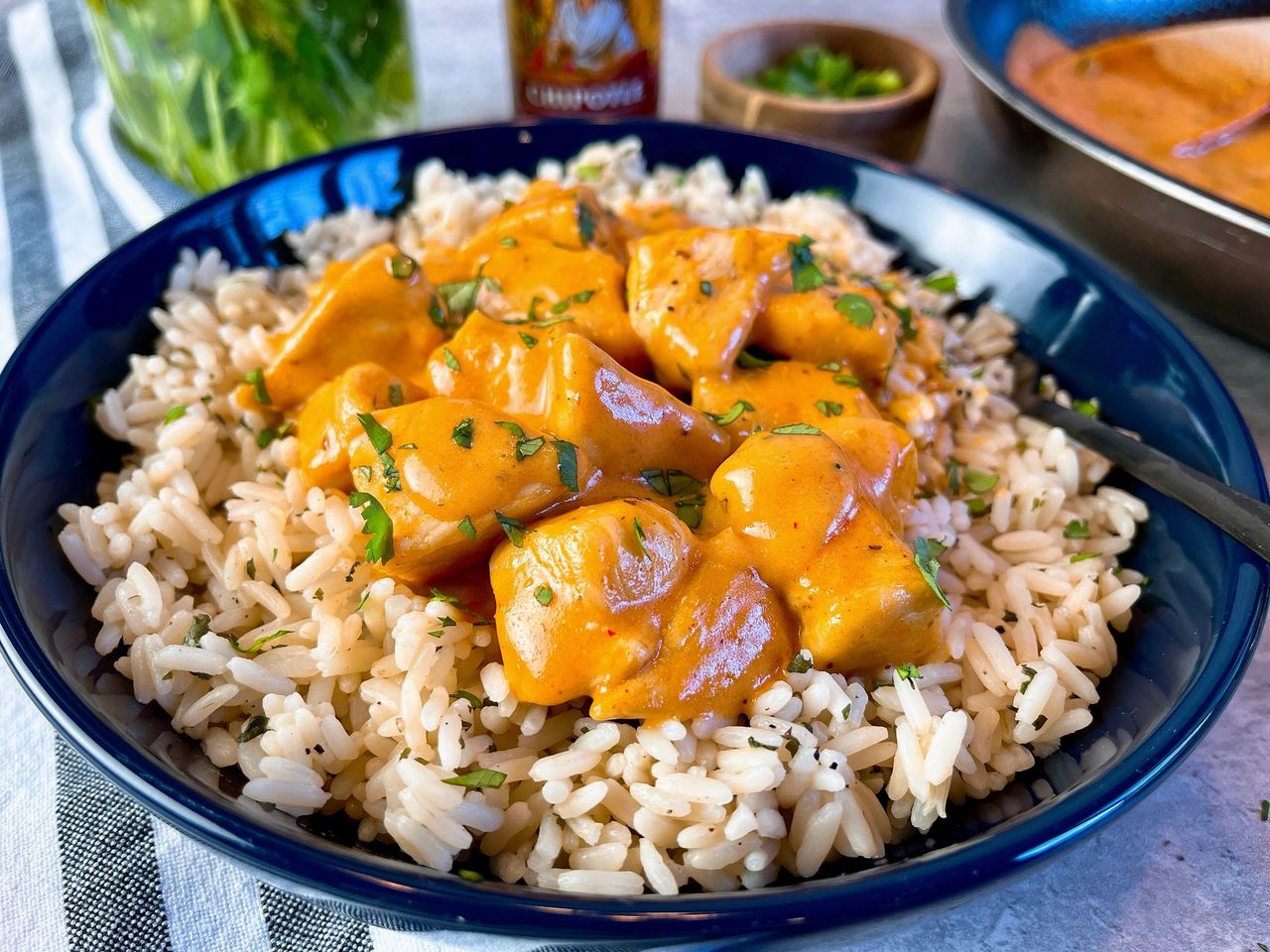 chicken with creamy enchilada sauce