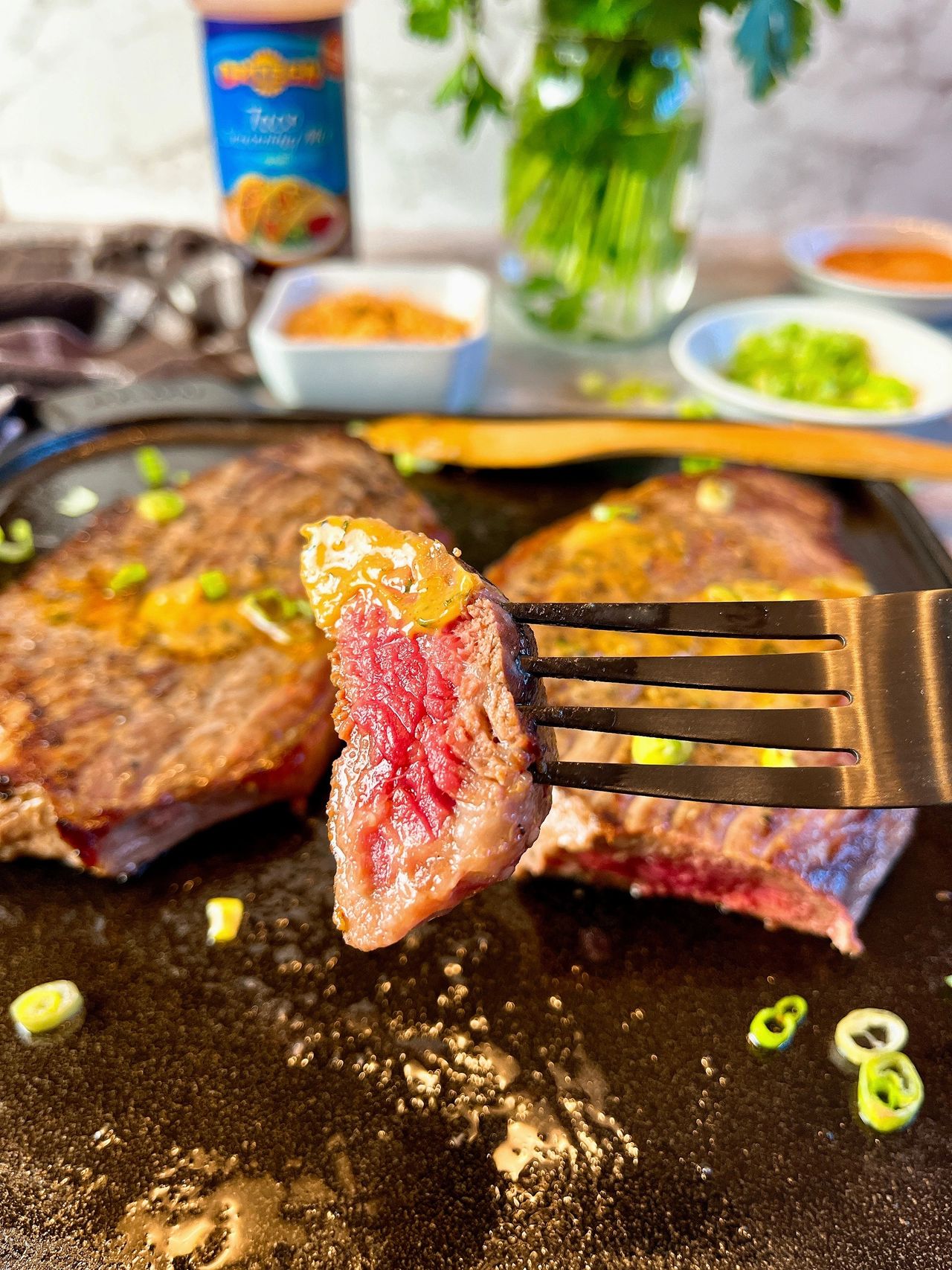 steaks with taco butter