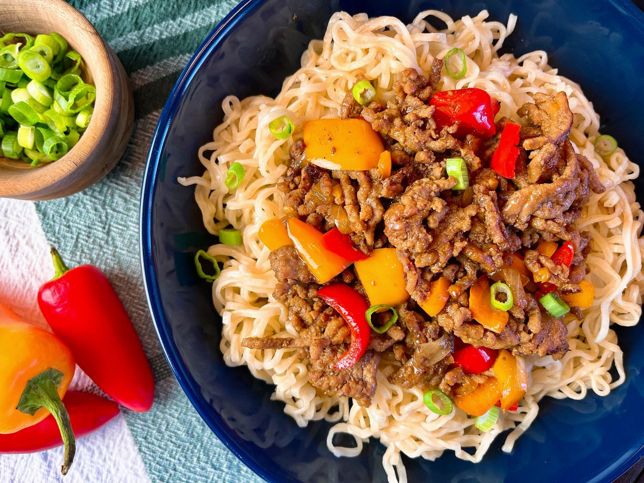 ground beef stir fry with ramen