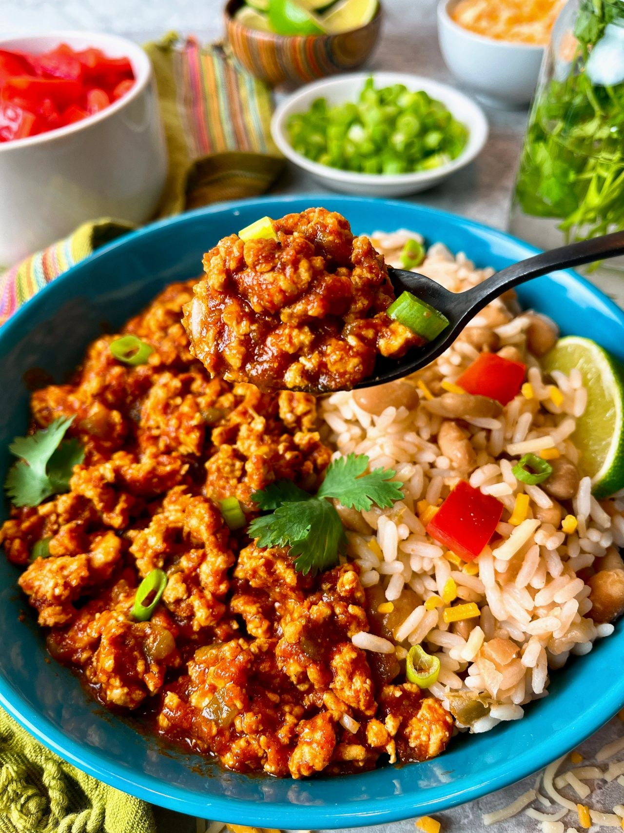 chicken taco bowls
