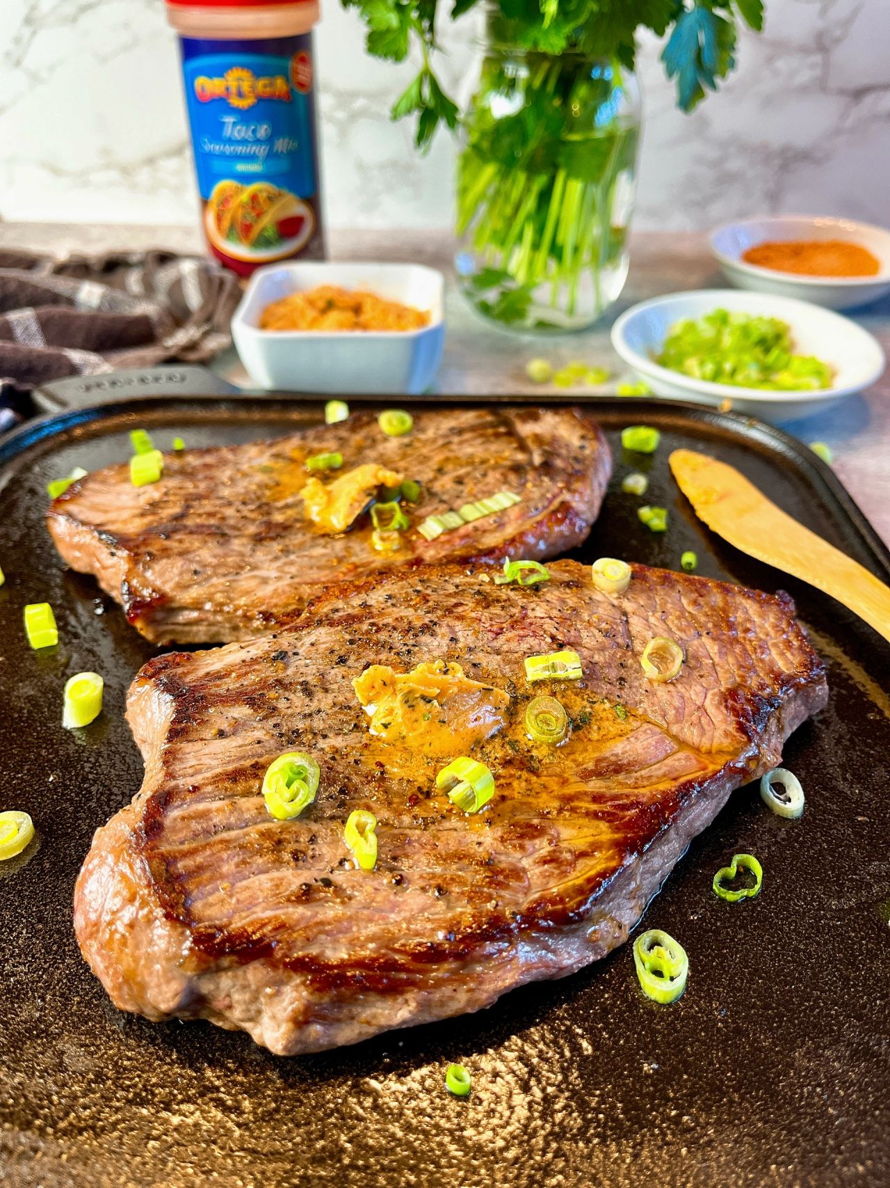 steaks with taco butter