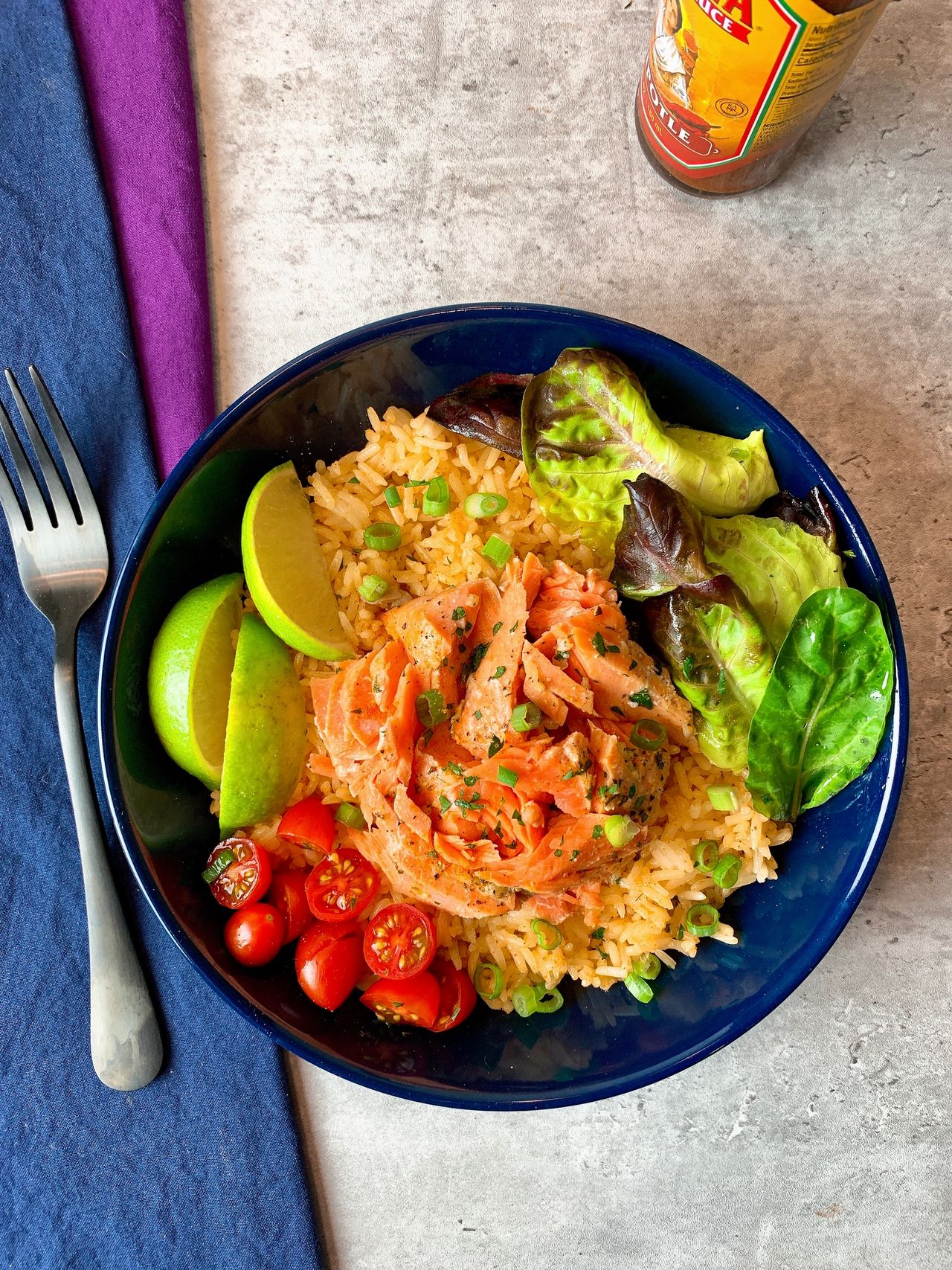 salmon taco bowls