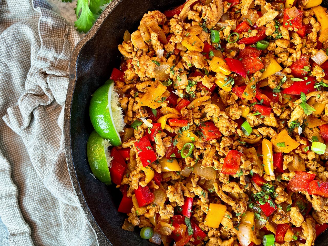 ground chicken fajitas