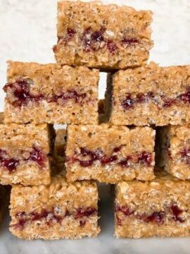 peanut butter and jelly crunch bars