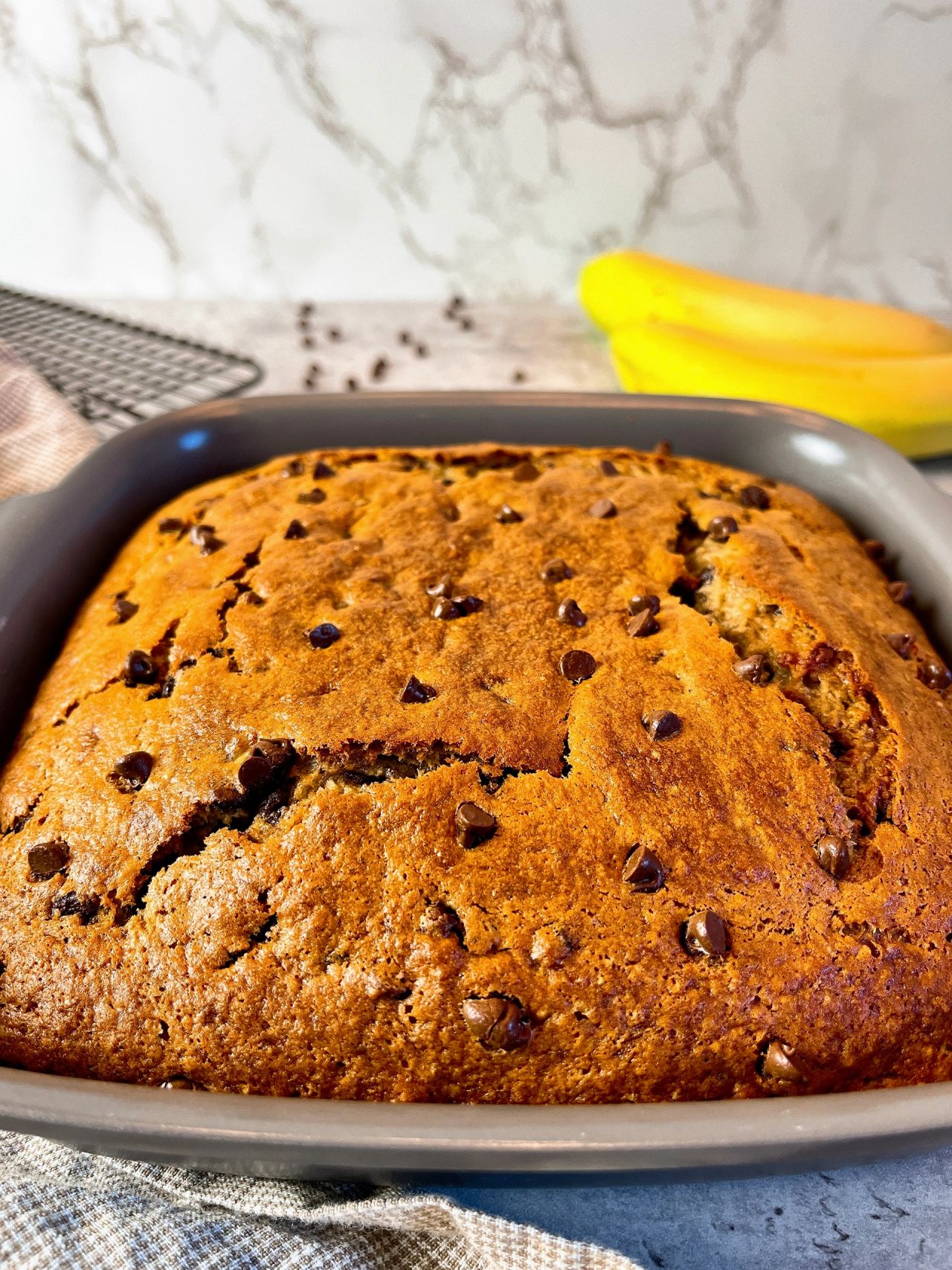 banana cake with chocolate chips