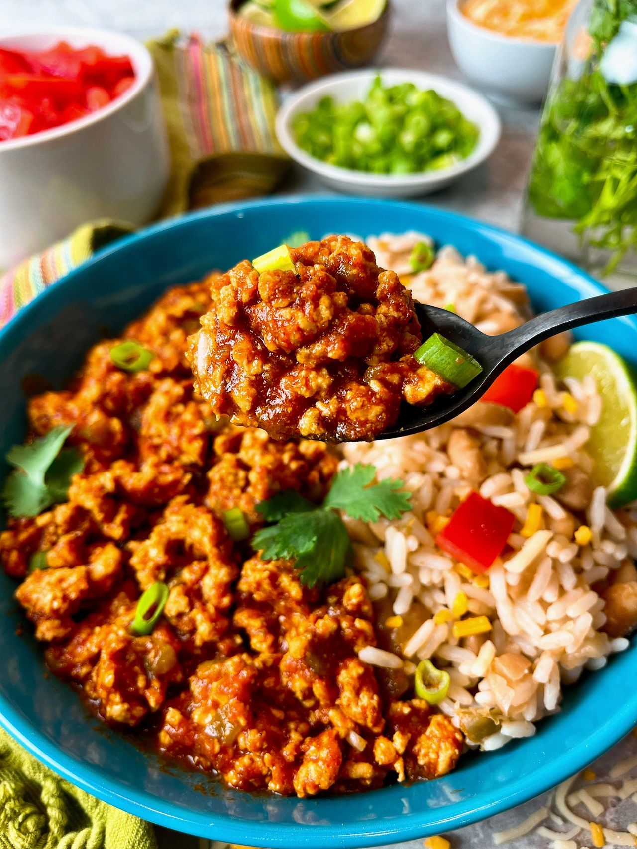chicken taco bowls