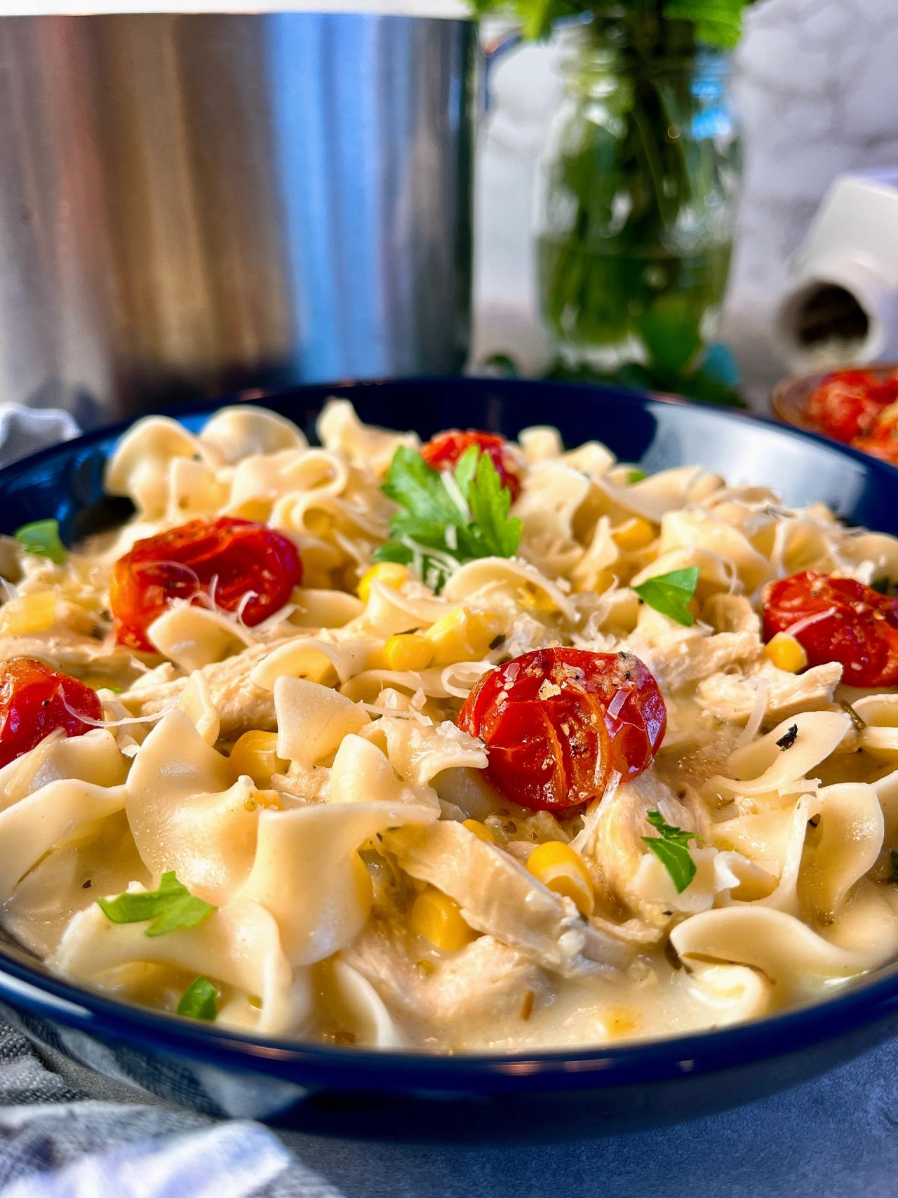 chicken noodle soup with tomatoes