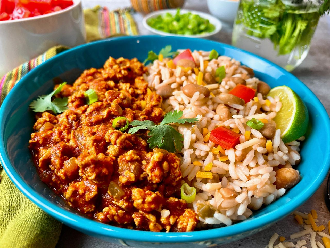 chicken taco bowls