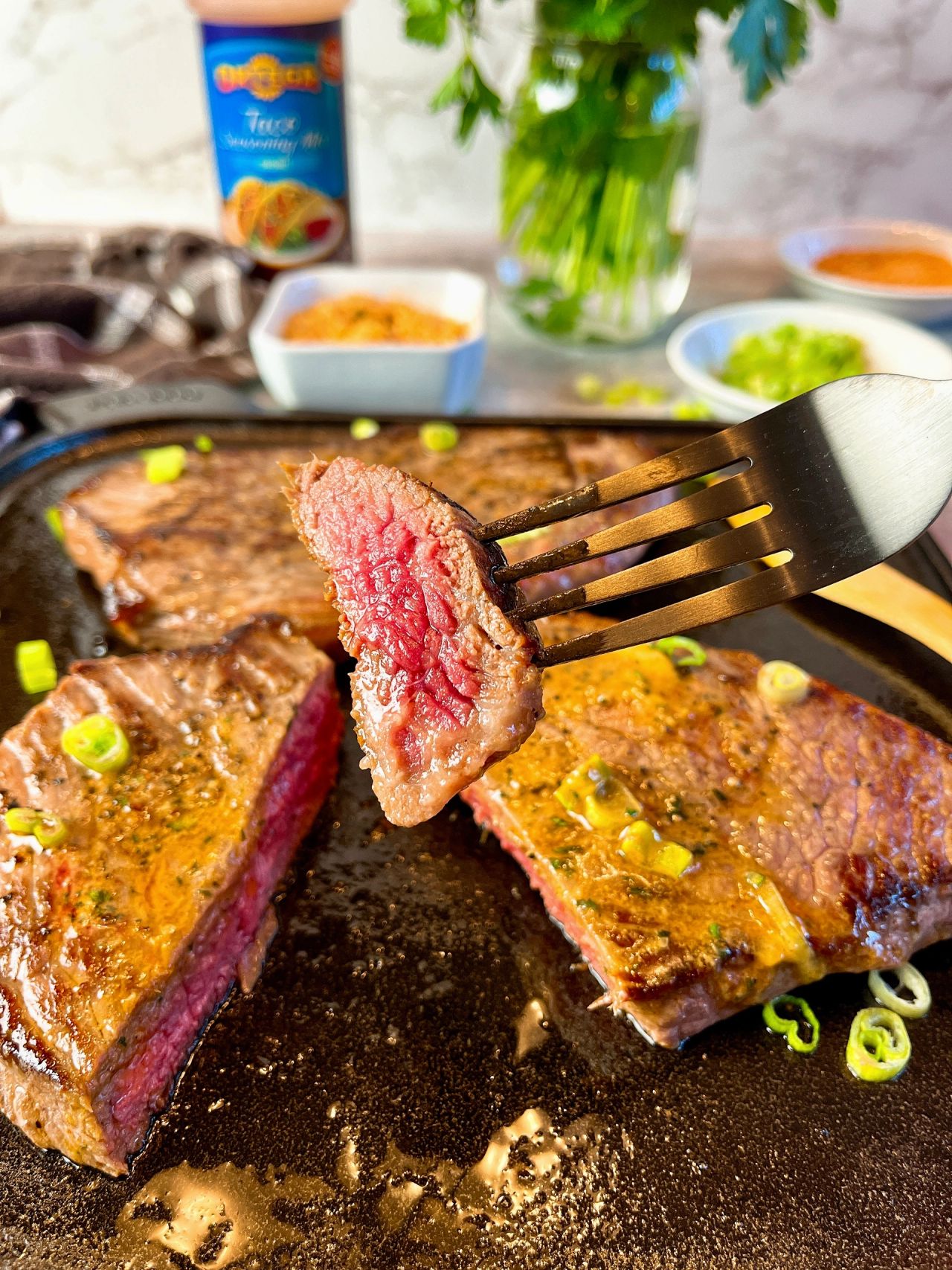 steaks with taco butter