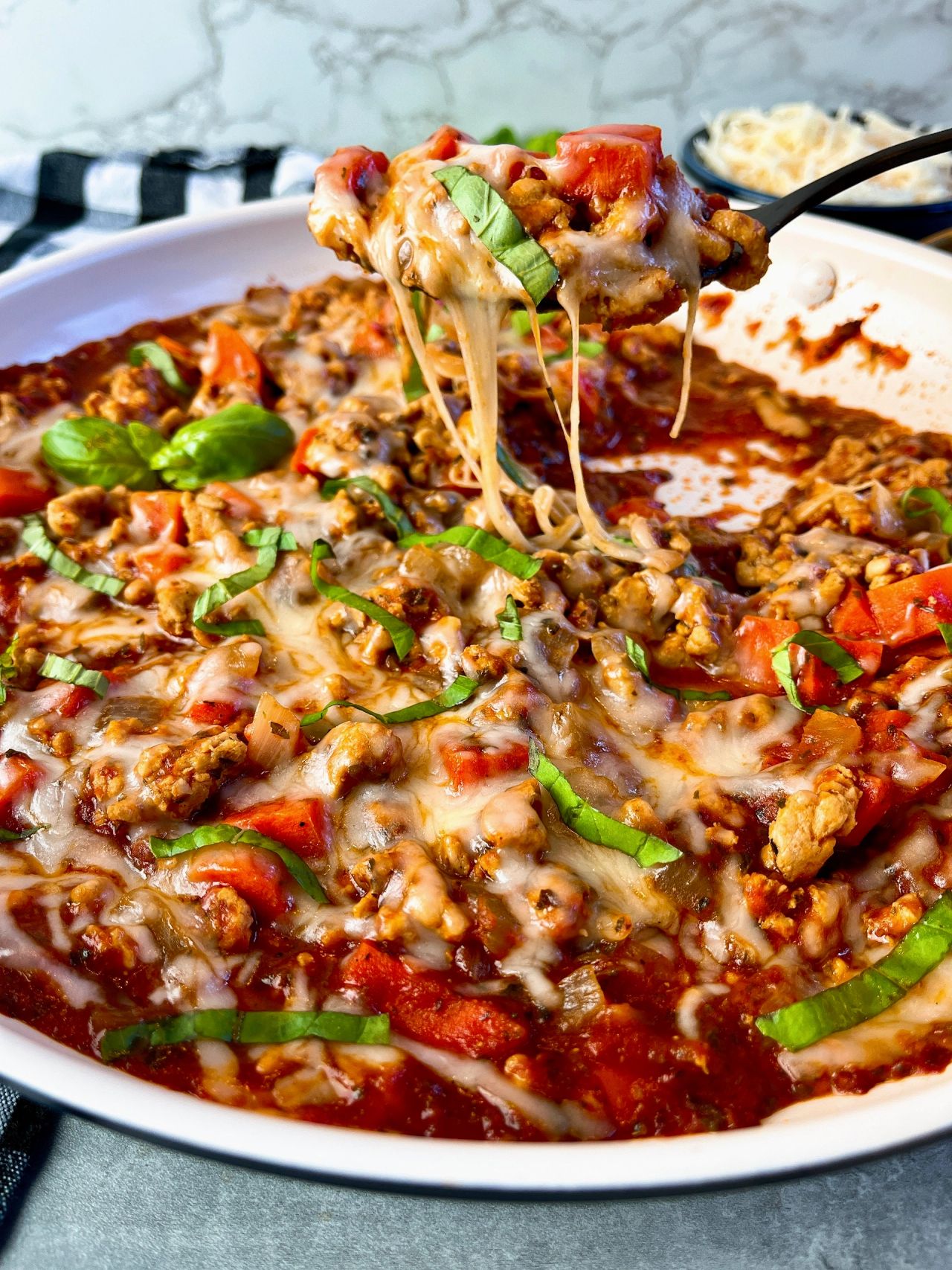 ground chicken marinara