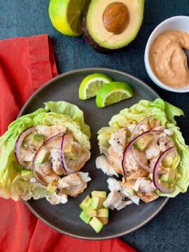 halibut lettuce wraps