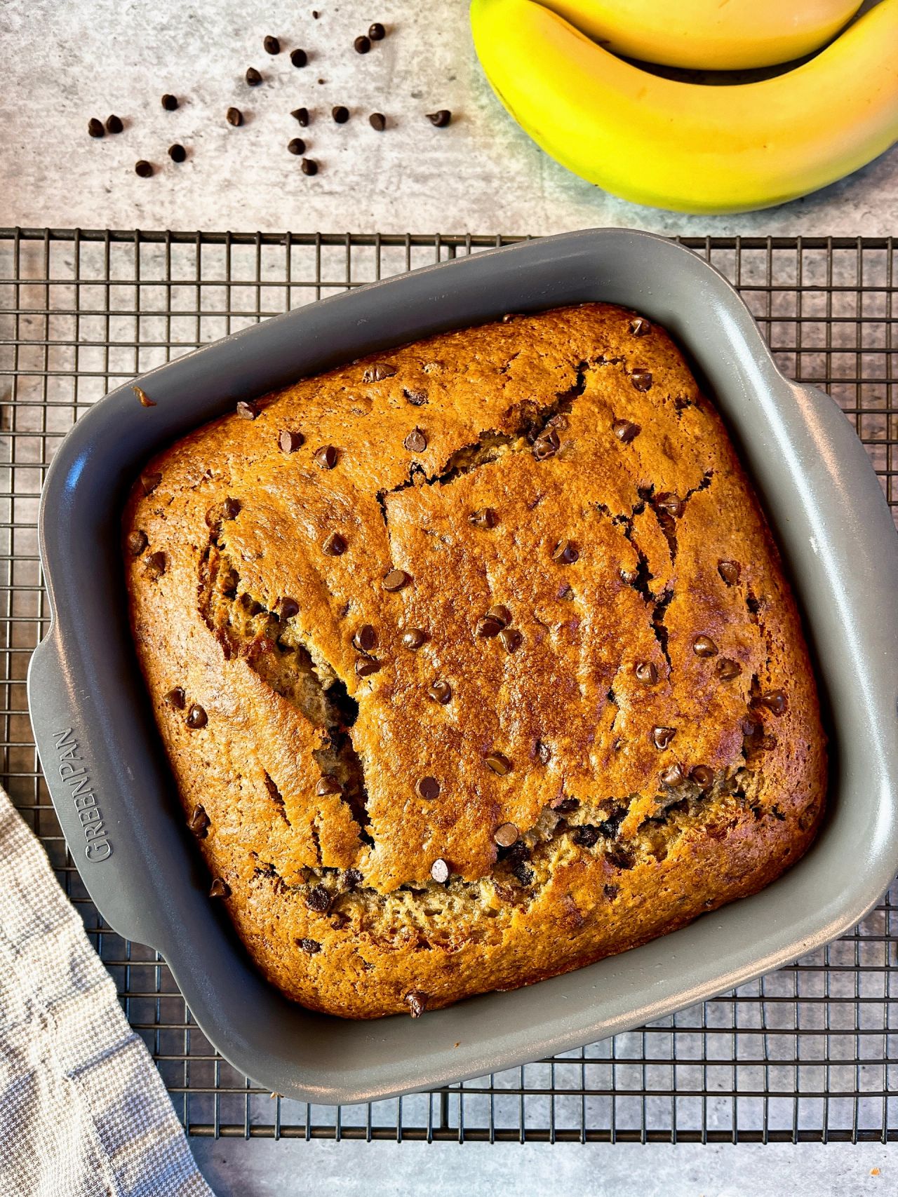 banana cake with chocolate chips