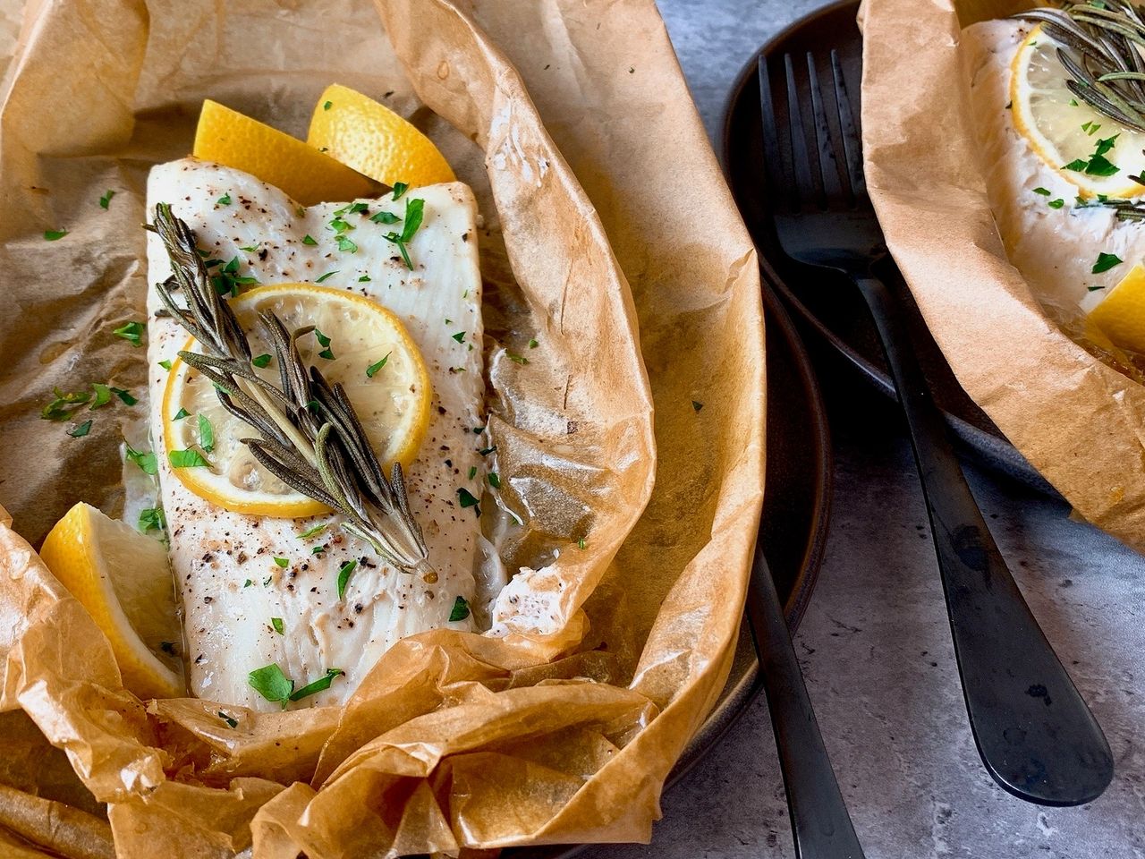 halibut in parchment paper