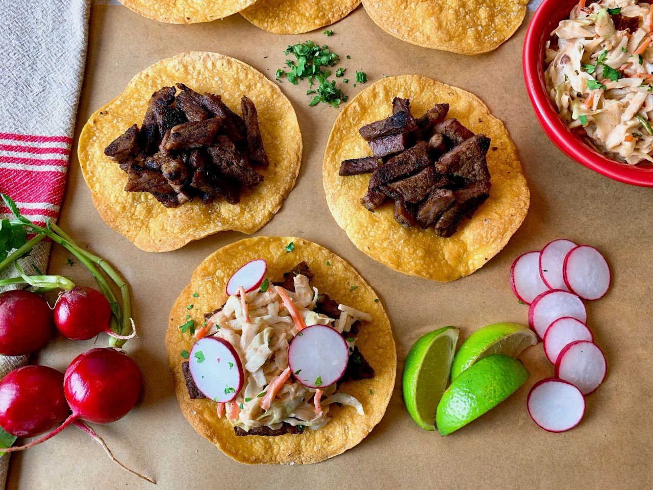Short Rib Tostadas with Chipotle-Lime Slaw