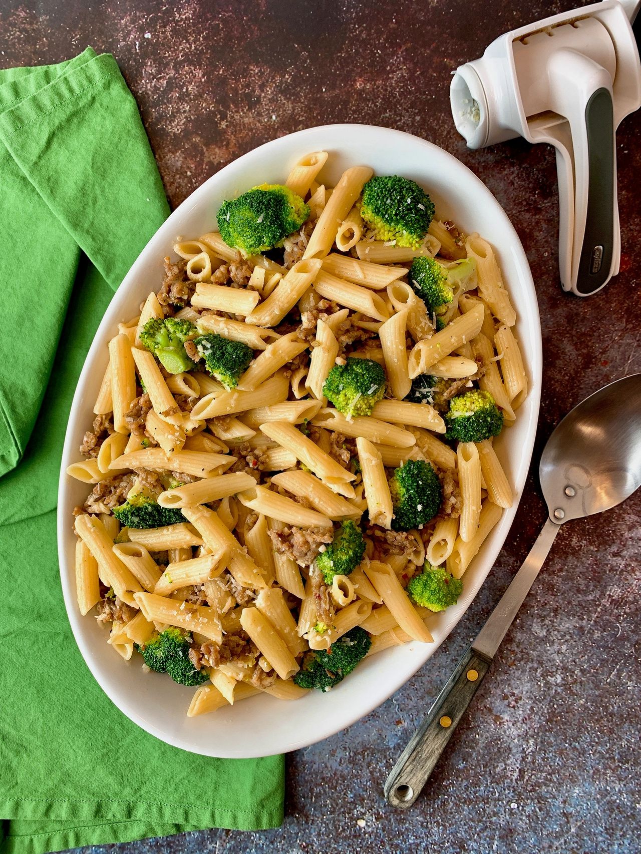 pasta with sausage and broccoli