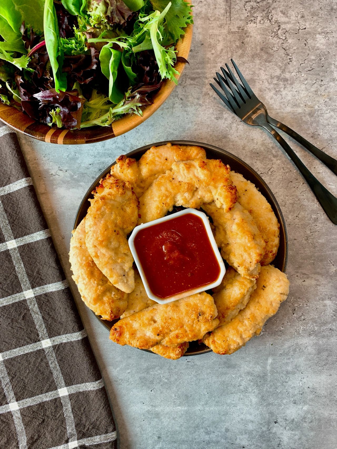 Parmesan Chicken Fingers with Marinara