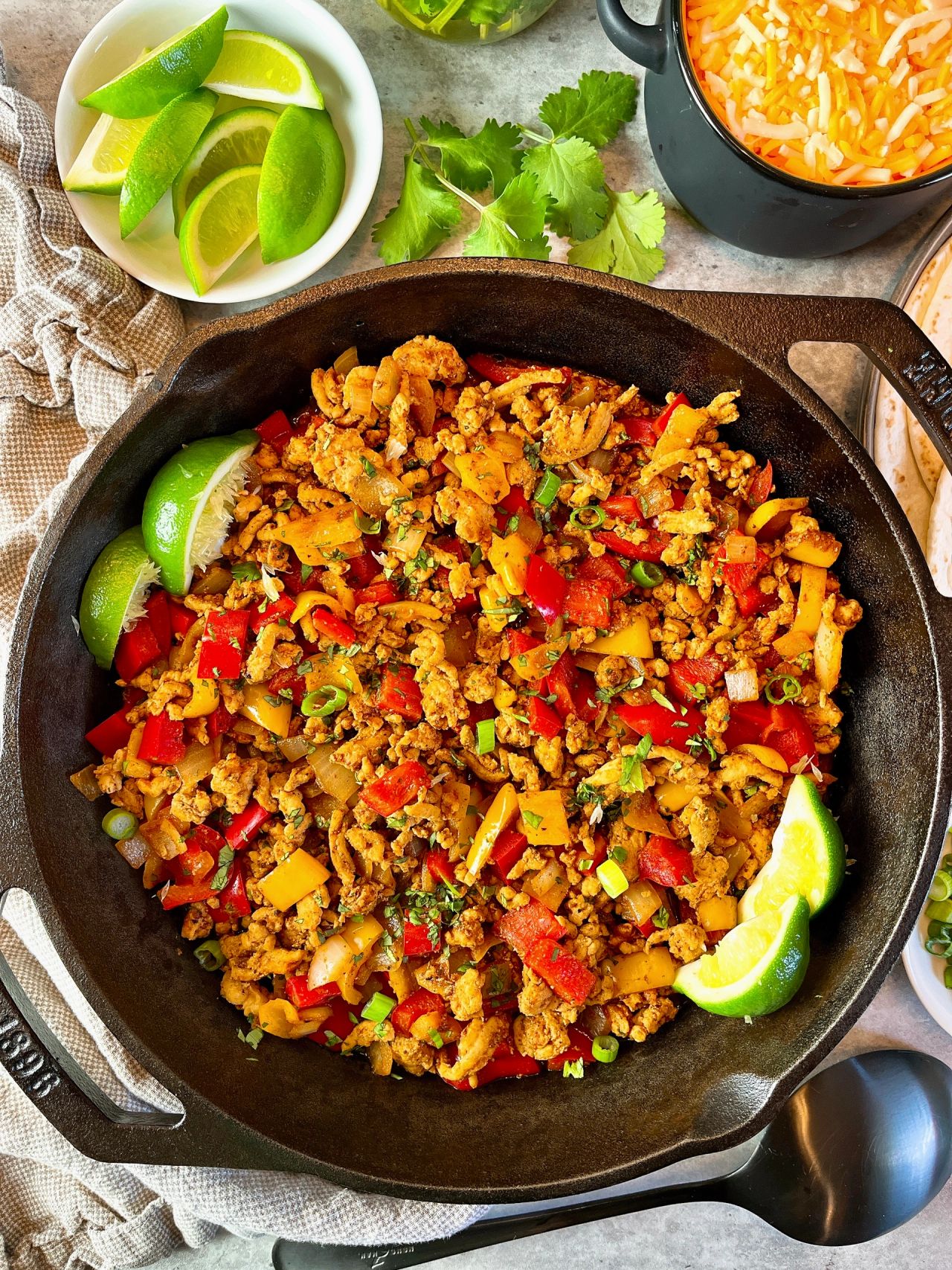 ground chicken fajitas