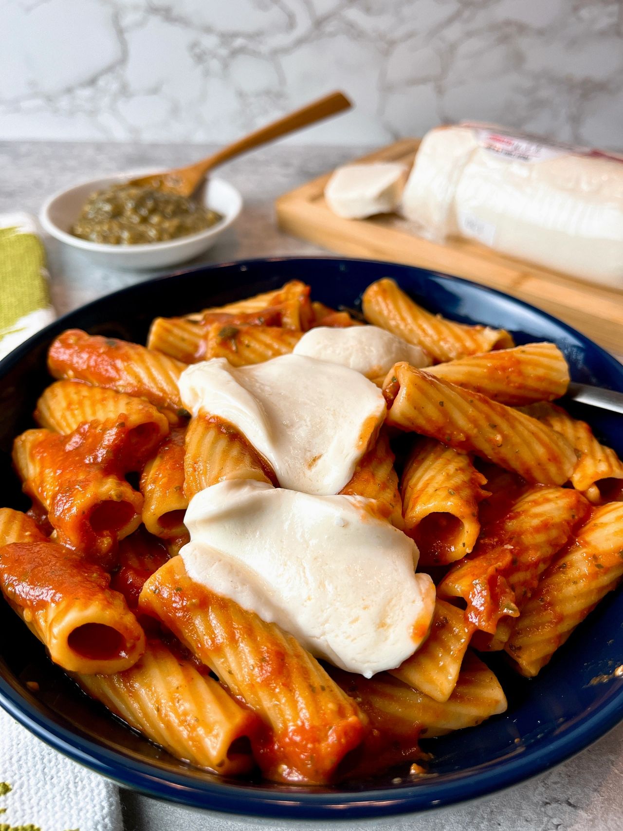 rigatoni with fresh mozzarella