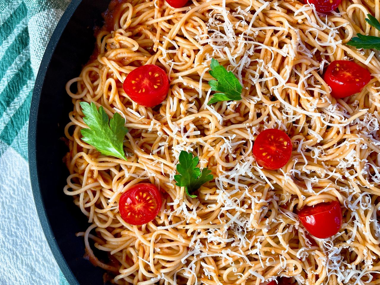pasta with light tomato cream sauce