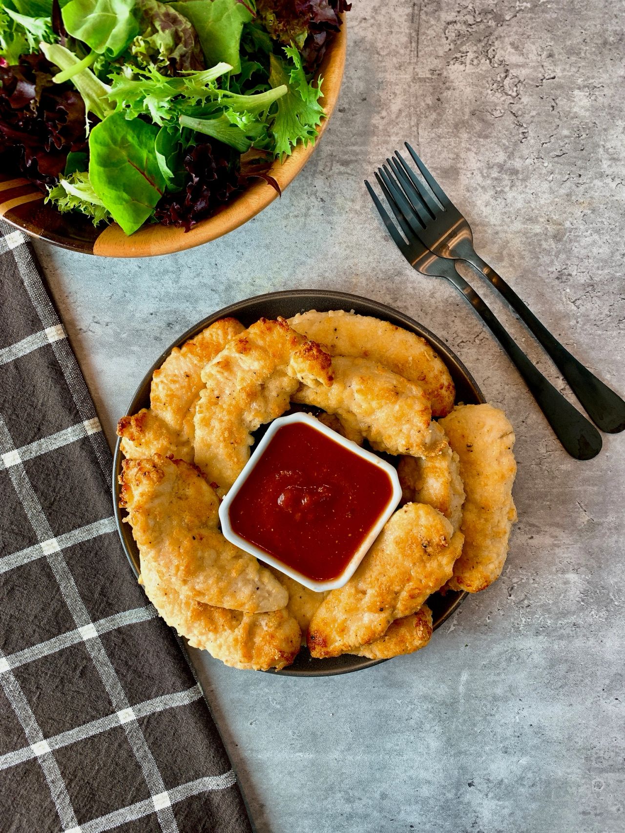 Parmesan Chicken Fingers with Marinara
