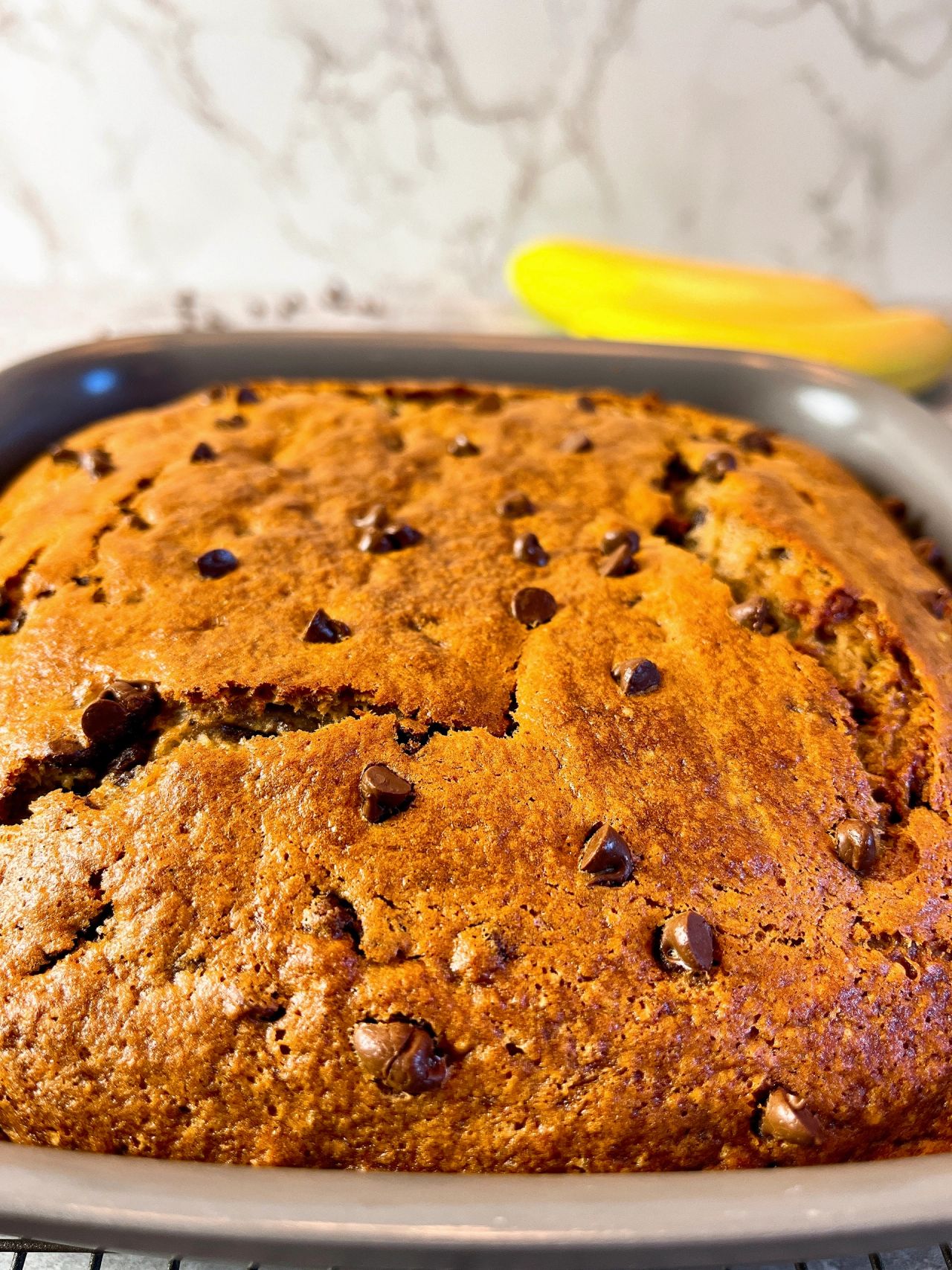 banana cake with chocolate chips