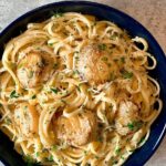scallops and pasta with parmesan cheese
