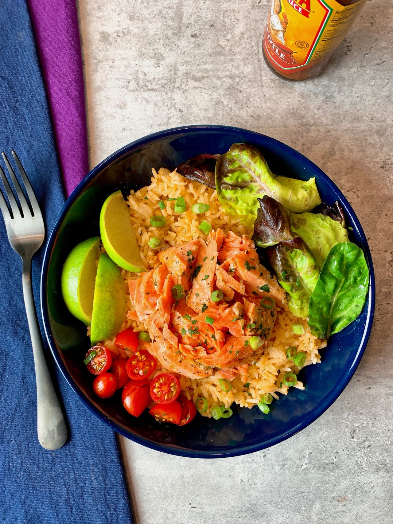 salmon taco bowls