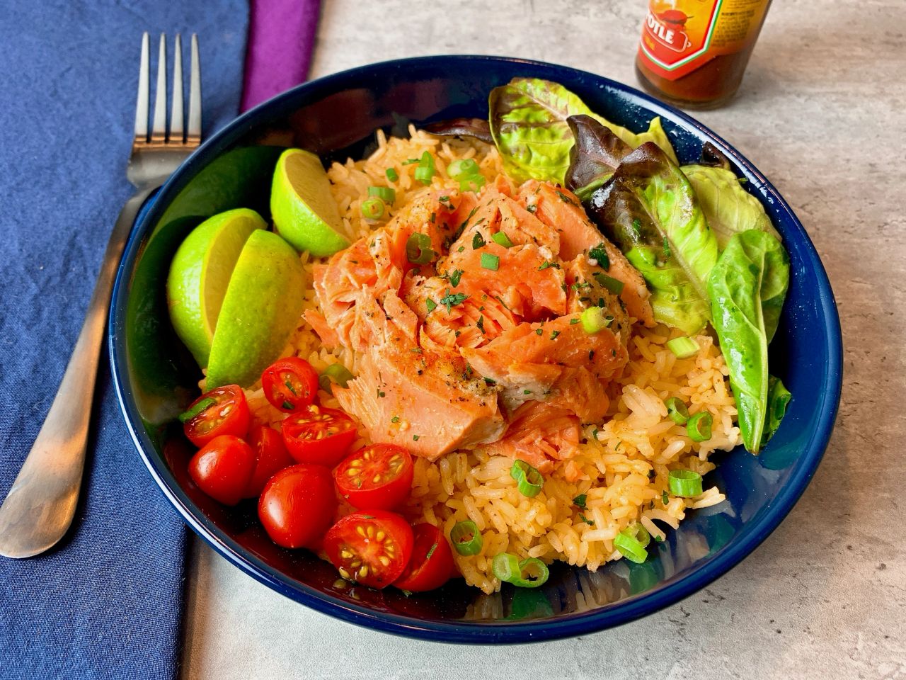 salmon taco bowls
