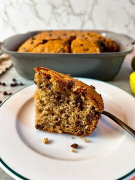 banana cake with chocolate chips