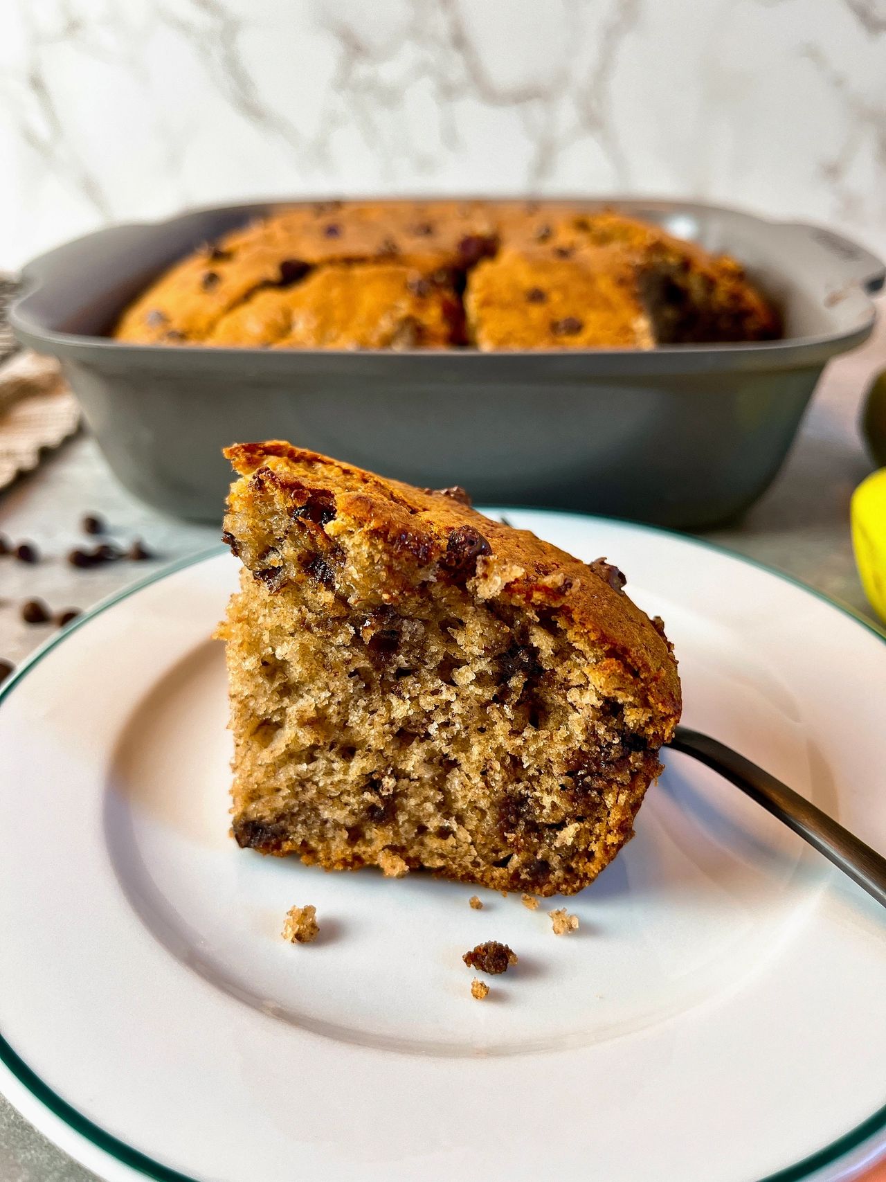 banana cake with chocolate chips