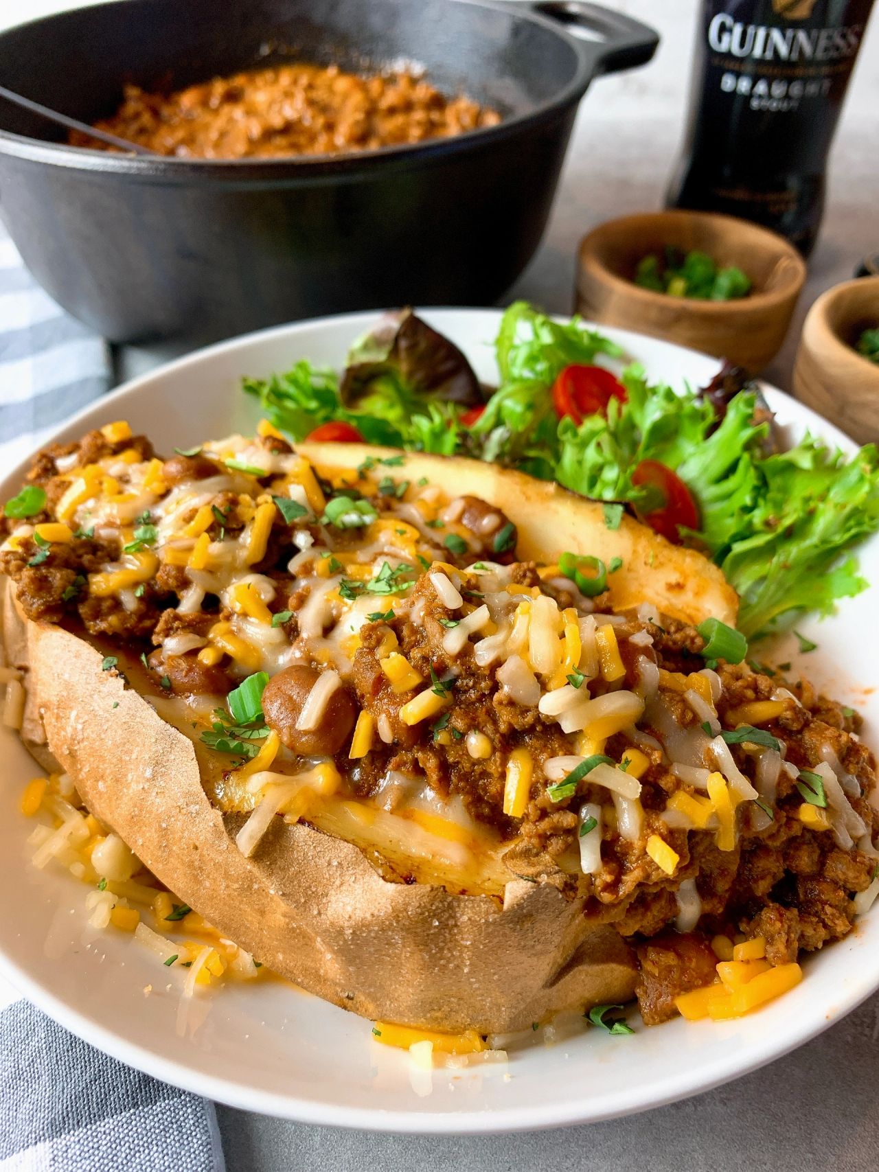 Chili Stuffed Sweet Potatoes