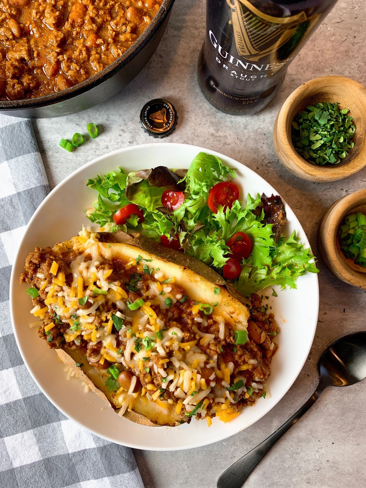 Chili Stuffed Sweet Potatoes