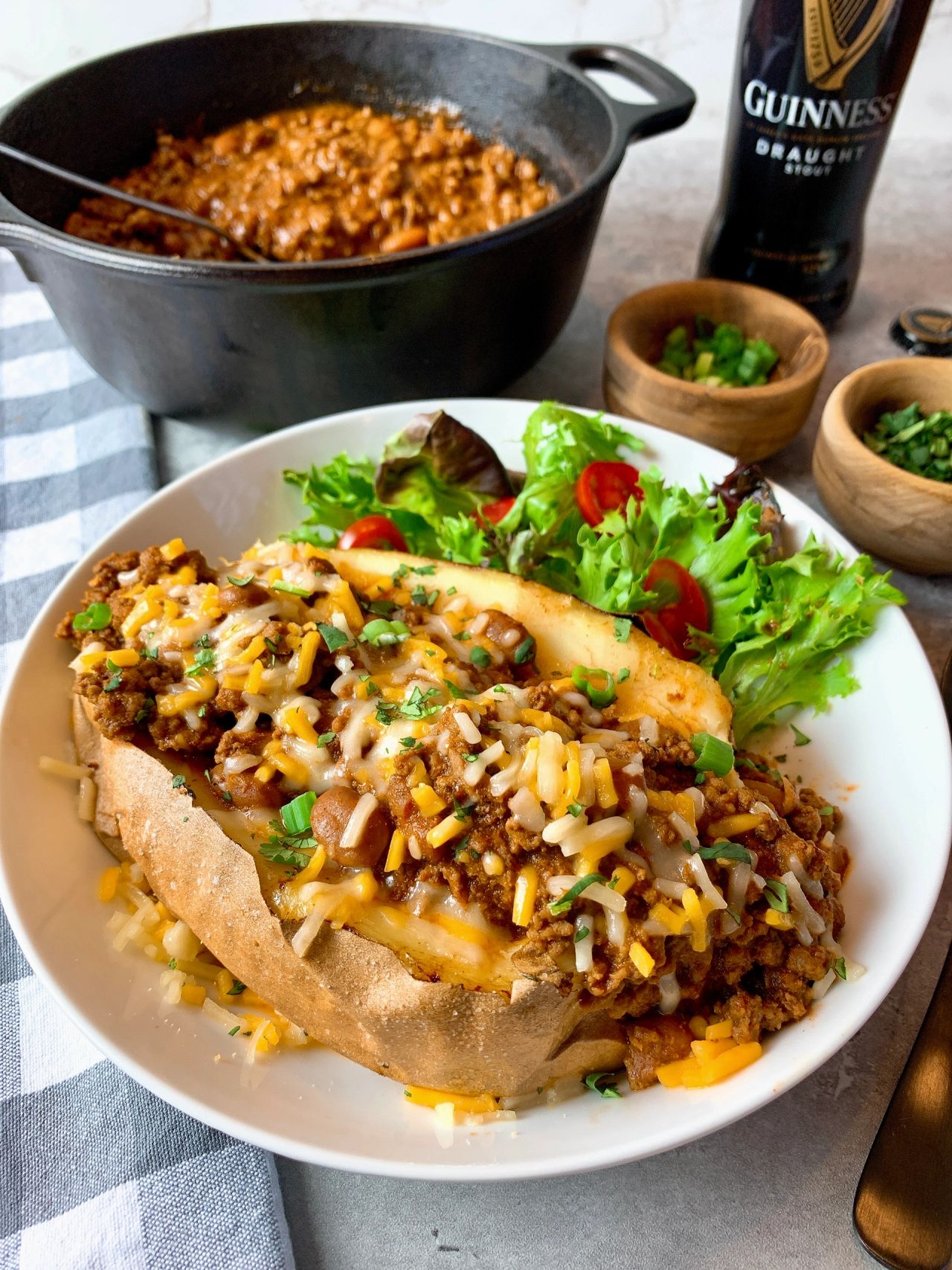 Chili Stuffed Sweet Potatoes