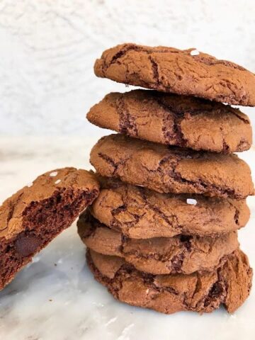 Flourless Double Chocolate Nutella Cookies