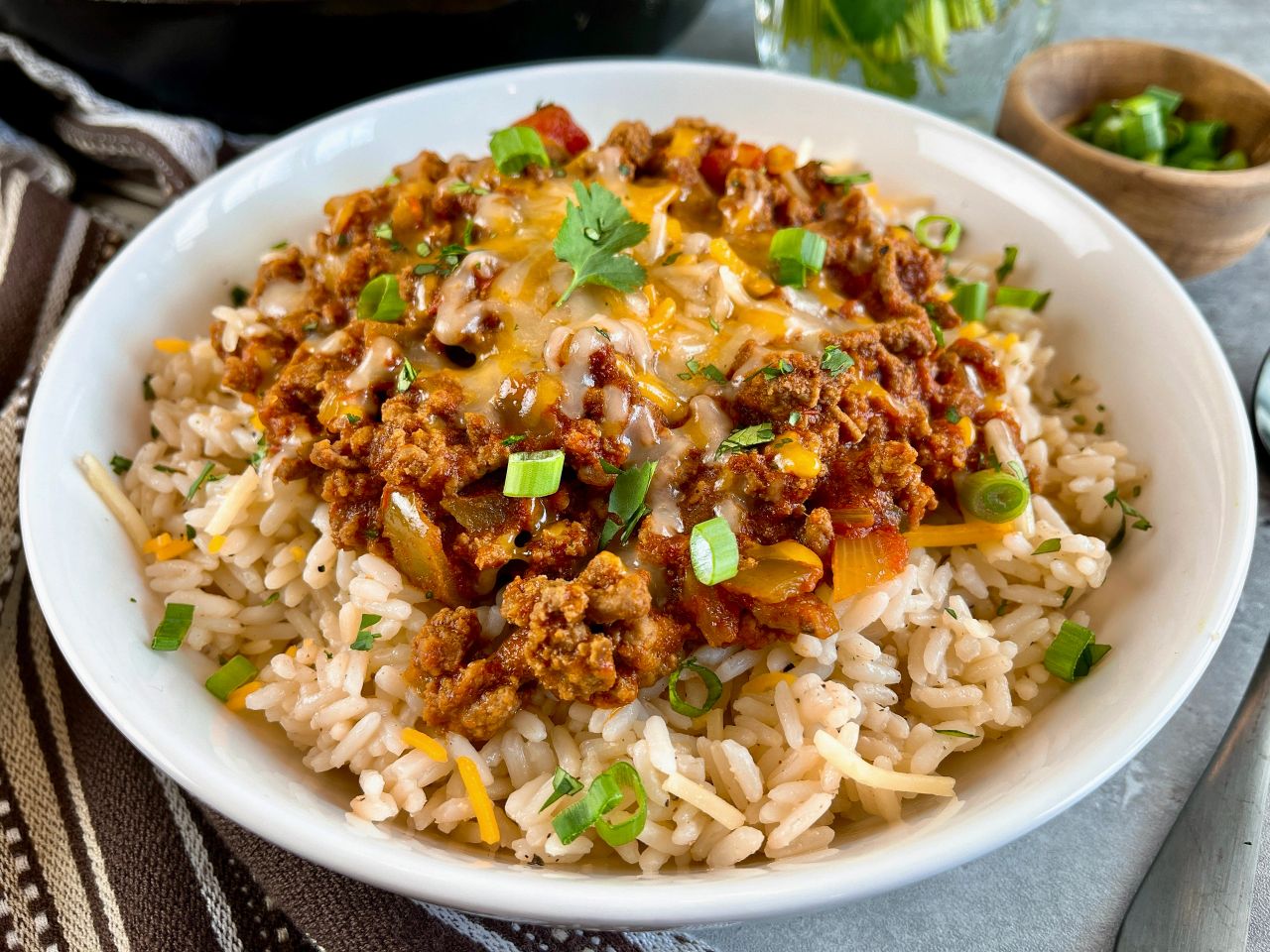 salsa beef and rice