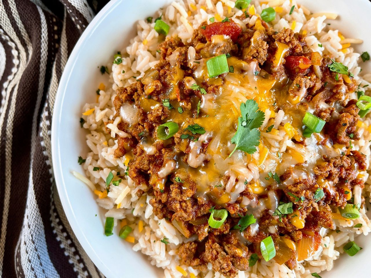 salsa beef and rice