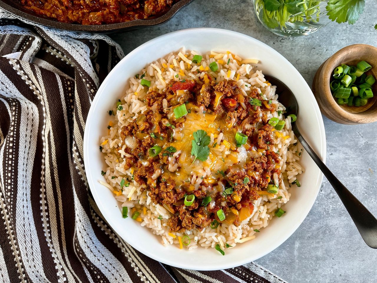 salsa beef and rice