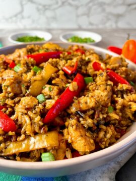Stir-Fried Chicken and Rice