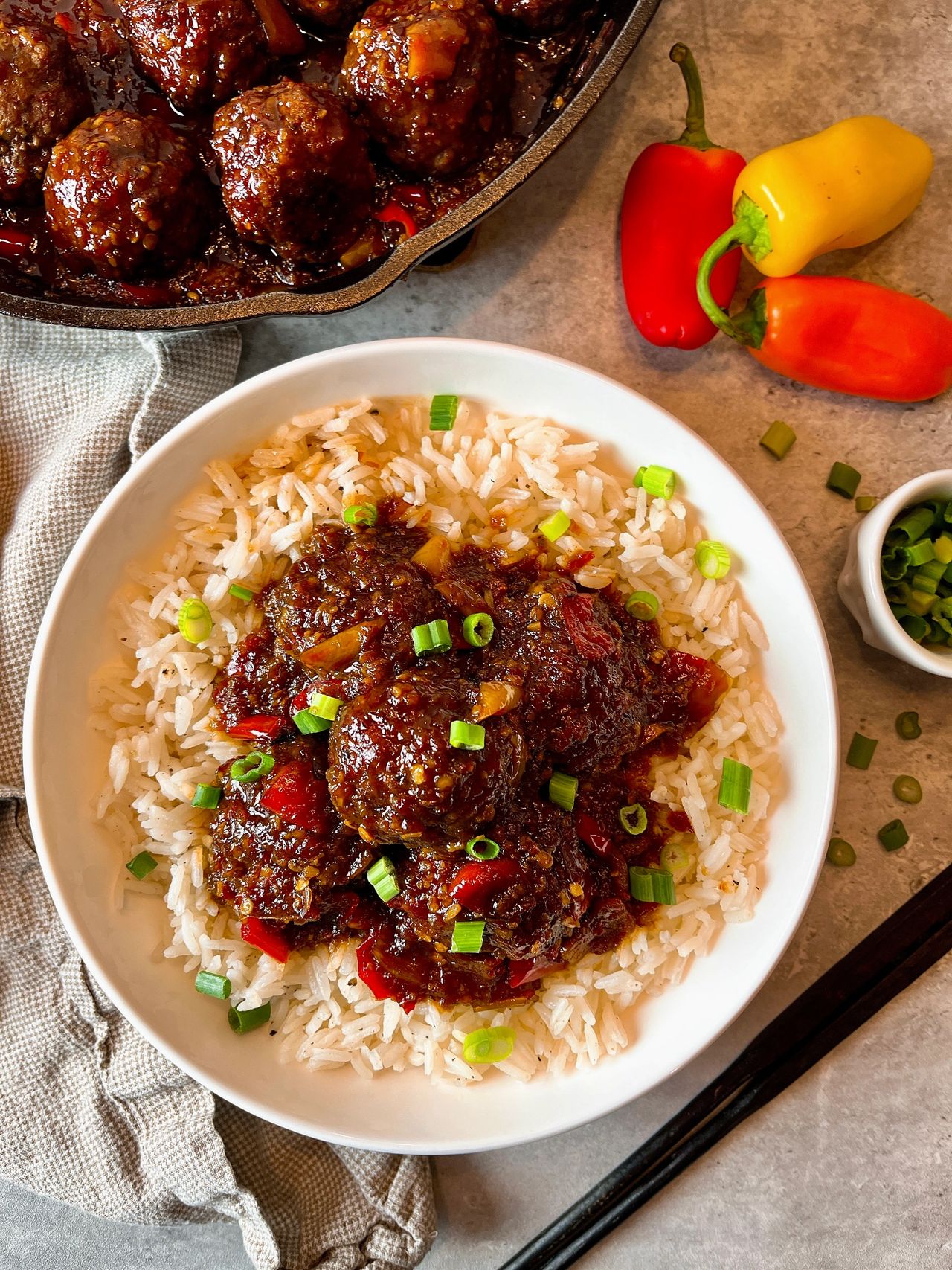 sweet and spicy meatballs