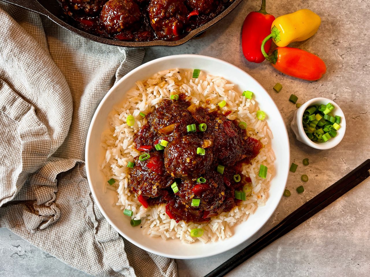 sweet and spicy meatballs