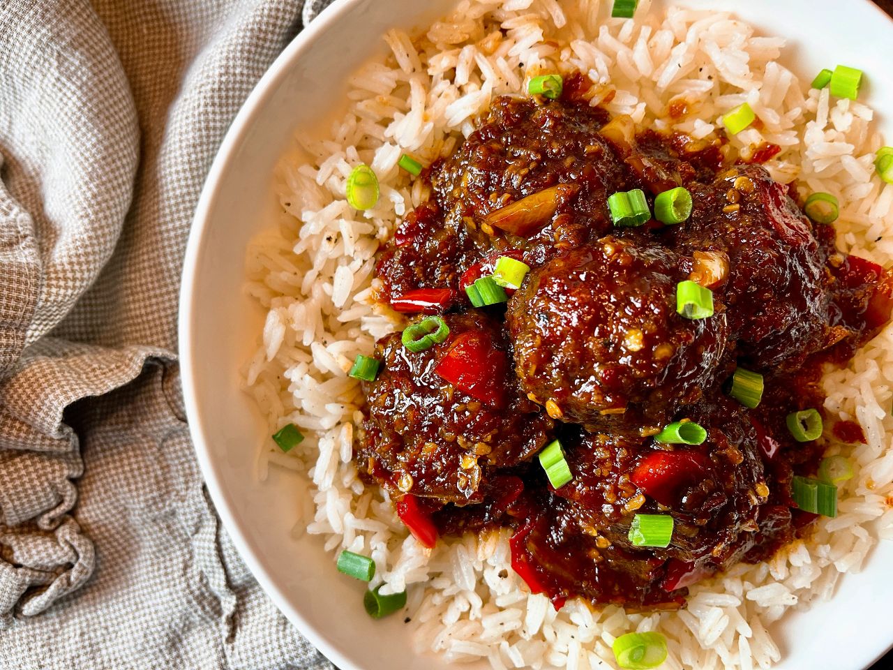 sweet and spicy meatballs