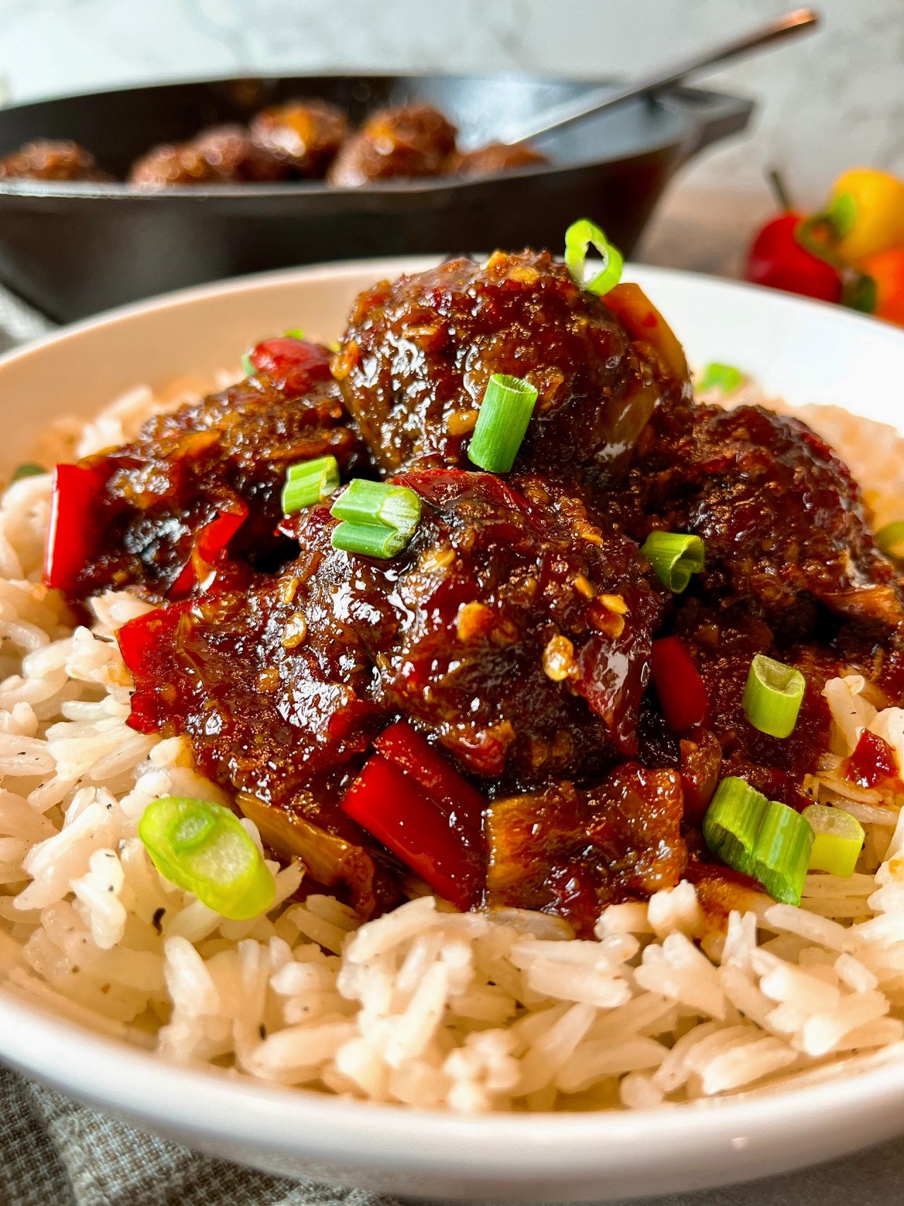 sweet and spicy meatballs