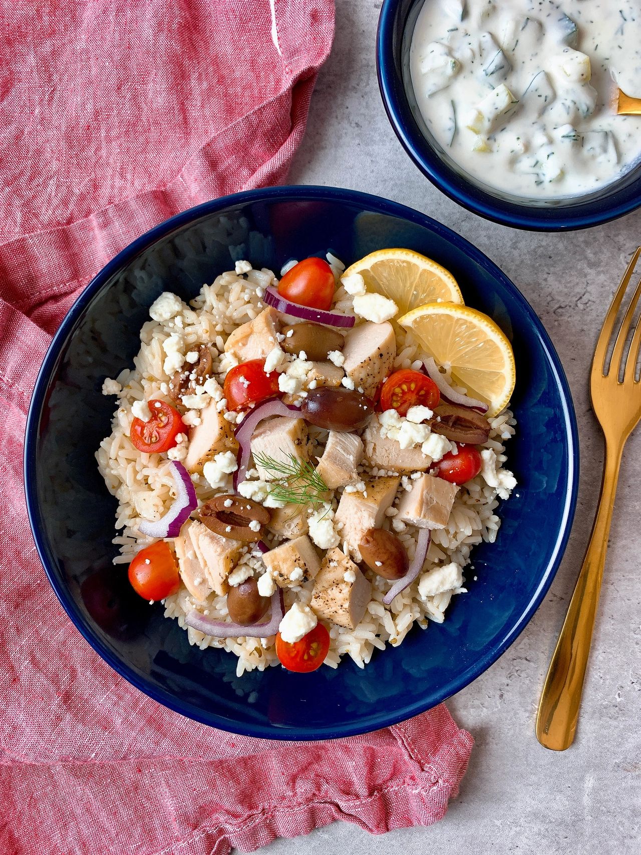 Greek rice bowls