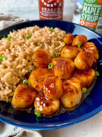Maple Soy Scallops