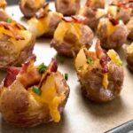 Stuffed Mini Potatoes with Cheddar and Bacon
