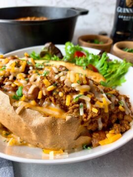 Chili Stuffed Sweet Potatoes