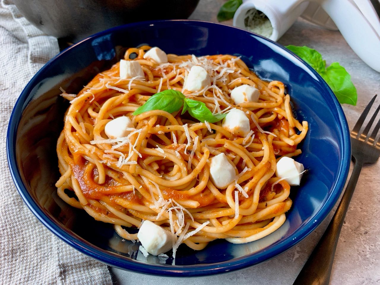 Spaghetti alla Vodka with Fresh Mozzarella