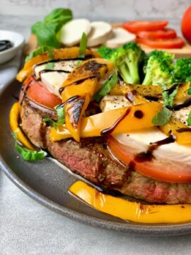 Caprese Steak and Peppers